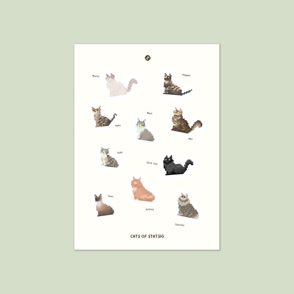 Sticker Sheet | Pets of Statsig *Cats Edition*