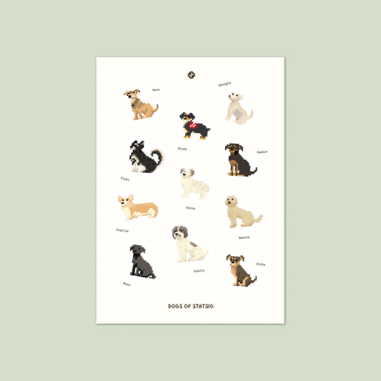 Sticker Sheet | Pets of Statsig *Dogs Edition I*