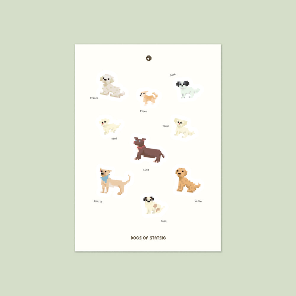 Sticker Sheet | Pets of Statsig *Dogs Edition II*